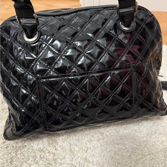 Marc Jacobs Black Quilted Patent Leather Karlie Bowler Bag - Picture 4 of 11